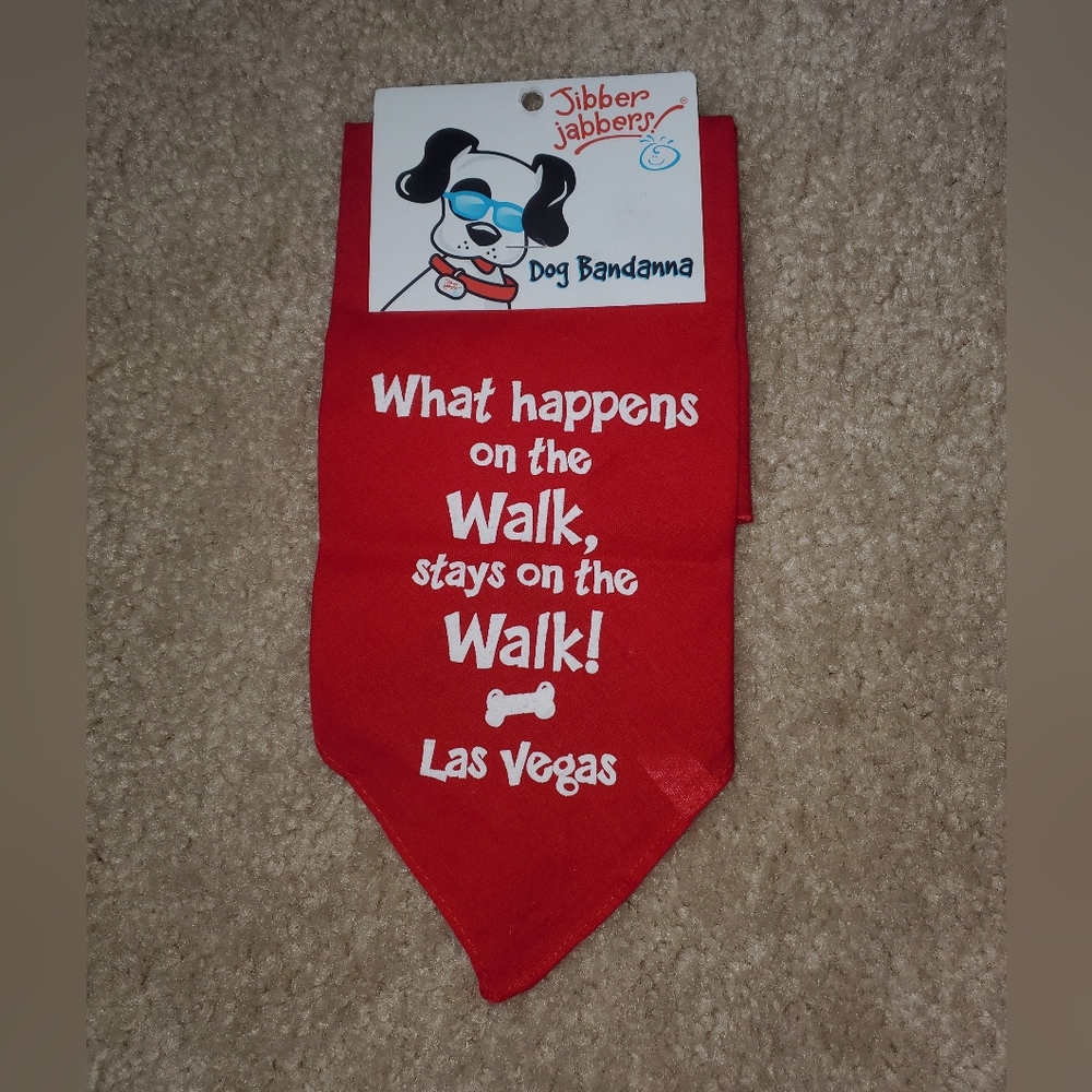 Jibber Jabbers Red Las Vegas Dog Bandana